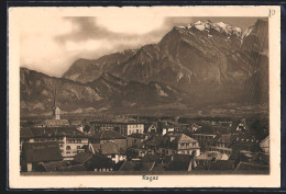 AK Ragaz, Ortsansicht Gegen Die Berge - Berg