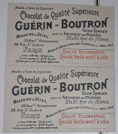Cartes Chocolat GUERIN BOUTRON Roi De Saxe Amiral Russe - Chocolate