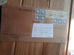 Jamaica Argentina Air Letter.808 Port Royal Destrucción*2.712/666 Manley Defs(7)2.15e Cv.reg Post E7.late Post April 22. - Lettres & Documents