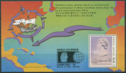 Hongkong 1992 WORLD STAMP EXPO '92 Chicago Block 22 Postfrisch (C30346) - Blocs-feuillets
