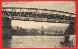 ZZZ-32 Olten Mit Eisenbahnbrücke  Gelaufen 1912  Stempel Prédame Berne  Près Tramelan - Olten