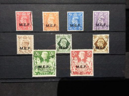 M.E.F. - Sovrastampati - Incompleta - Timbrati + Spese Postali - British Occ. MEF