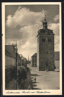 AK Luckenwalde, Markt Mit Glockenturm - Luckenwalde