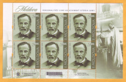2022  Moldova Personalities Who Changed The World History Louis Pasteur (1822-1895), French Inventor Sheet Mint - Louis Pasteur