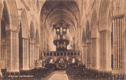 A241 England 1913 Exeter Cathedral Interior Vintage Postcard - Exeter