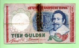 BILLET . PAYS-BAS . DE NEDERLANDSCHE BANK . 10 GULDEN 23/03/1953 . " HUGO DE GROOT " - Réf. N°12789 - - 10 Gulden