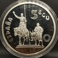 MEDAILLE 5 ECU 1994 ARGENT 925‰ MIGUEL DE CERVANTES DON QUICHOTTE ESPAGNE / SPAIN SILVER - Altri & Non Classificati
