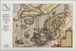 Islande Bloc Obl Yv: 6 Mi:6 Exposition Philatélique Nordia 84 (TB Cachet Rond) - Blokken & Velletjes