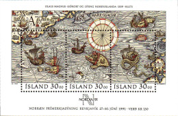 Islande Bloc N** Yv:12 Mi:10 Exposition Philatélique Nordia 91 - Blokken & Velletjes