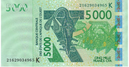 W.A.S. SENEGAL P717Ku 5000 FRANCS (20)21 2021  UNC. - West African States