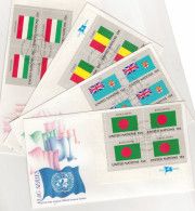 "FLAGGEN" Partie 4er-Blocks Auf 4 FDC (73148) - Covers