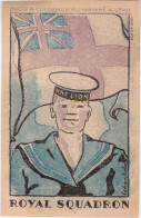 MILITARIA - MILITAIRE BRITANIQUE - ROYAL SQUADRON - IMAGE A COLORIAGE INSTANTANE A L'EAU + PUB PHOSPHATINE ALIMENT BEBE - Drapeaux