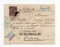 !!! TAHITI, LETTRE DE 1895 POUR VIENNE, CACHET PAPEETE - TAITI - Covers & Documents