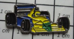 713b Pin's Pins / Beau Et Rare / SPORTS / AUTOMOBILE F1 FORMULE 1 BeNETTON BLEUE JAUNE VERTE - Automovilismo - F1