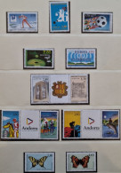 Delcampe - ANDORRE FRANCAIS / Année Complète 1994 / SKI - FOOTBAL - POISSON - PECHE - PAPILLON - EQUITATION - VELO / NEUFS ** / MNH - Volledige Jaargang