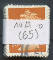 Grande Bretagne Lot 1990 Y&T N°1477 - Michel N°1283 (o) - 10p Reine Elisabeth II - Lot De 65 Timbres - Sheets, Plate Blocks & Multiples