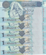 Libya 1 Dinar 2004 UNC X5 - Libya