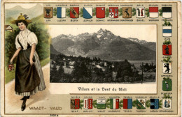 Villars Et La Dent Du Midi - Vaud - Litho - Bougy-Villars