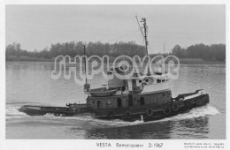 Remorqueur Français VESTA - Carte Photo éditions Marius Bar - Bateau/ship/schiff - Schlepper