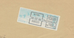 Vignette D'affranchissement De Bureau - Mog - Messiny - Enveloppe Réduite 220x110 - 1990 Type « Oiseaux De Jubert »
