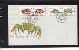 F3 -  C OCOS  20.6.2000 / FDC  381/384 " THE CRABS OF COCOS " - Cocos (Keeling) Islands
