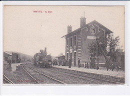 BRAY-et-LÜ: La Gare, Train - Très Bon état - Bray-et-Lû