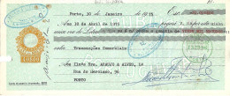 Portugal . 1975 , Letra , Bill Of Exchange , Revenue Relevant Seal 40$00  , Banco Da Agricultura , Araujo & Alves Porto - Portugal