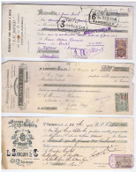3 LETTRES De CHANGE - TRAITES - L'ESTAQUE-MARSEILLE - St-CHAMAS - SALON - Bills Of Exchange