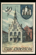 Notgeld Sonderburg, 1920, 50 Pf, Stadtwappen Und Rathaus, Dybbøl Mølle - Denmark