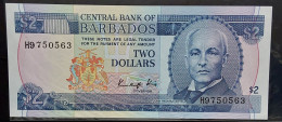 Barbados.  2  Dollars.   P.36.  UNC - Barbados