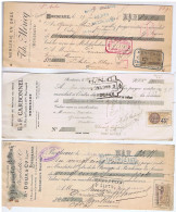 3 LETTRES De CHANGE - TRAITES - BORDEAUX - E & F. CARBONNEL - A. DOUX & Cie -  Th. MERICQ - Bills Of Exchange