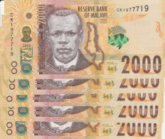 Malawi 2000 Kwacha 2021 UNC X5 - Malawi