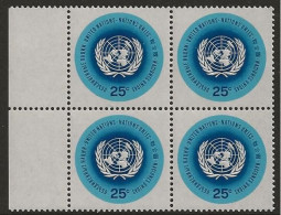 1965 - UN - ONU - NEW-YORK -  Y&T N°144 - Bloc De 4 - Block Of 4 Stamps - Neuf MNH (**) - Neufs