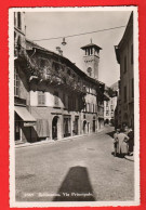ZZZB-18 Bellinzona  Via Principale Gruppo Di Personne. Visa BRB 1939  MAYR 2369 Circulé 1943 - Bellinzone