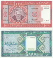 Mauritania 1000 + 1000 Ouguiya 1981 - 1989 Unissued UNC 10x Sets Of 2 - Mauritania
