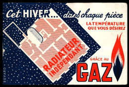 Buvard 21 X 13.8 Radiateur Indépendant, Température Désirée Grace Au GAZ - Electricity & Gas
