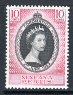 Malaysian States - Perlis - 1953 QEII Coronation HM (SG 28) - Perlis