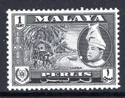 Malaysian States - Perlis - 1957-62 Pictorials - 1c Copra HM (SG 29) - Perlis