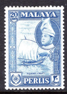 Malaysian States - Perlis - 1957-62 Pictorials - 20c Fishing Craft HM (SG 36) - Perlis