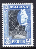 Malaysian States - Perlis - 1957-62 Pictorials - 50c Aborigines With Blowpipes - P.12½ - HM (SG 37) - Perlis