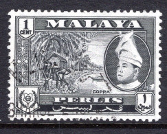 Malaysian States - Perlis - 1957-62 Pictorials - 1c Copra Used (SG 29) - Perlis