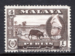Malaysian States - Perlis - 1957-62 Pictorials - 4c Ricefield Used (SG 31) - Perlis