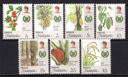 Malaysian States - Perlis - 1986-94 Crops Set HM (SG 73-79) - Perlis