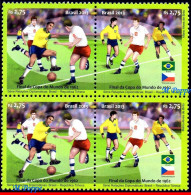 Ref. BR-3247-Q BRAZIL 2013 DIPLOMATIC RELATIONS WITH CZECH REPUBLIC, FOOTBALL/SOCCER, MNH, JOINT ISSUE 24V Sc# 3247 - Blocs-feuillets