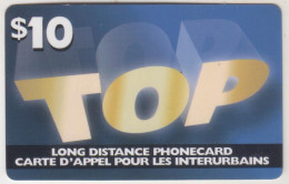Delcampe - CANADA - Top - Blue , Prepaid Card $10 , Used - Kanada
