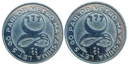 04745 GETTONE TOKEN JETON JAPAN CASINO PACHISLO SLOT MACHINE LET’D GO PARLOR METRO HAYASHIMA - Brothel Tokens