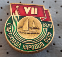 Sailing 7. Spartakiada 1979 CCCP Soviet Union Pin - Zeilen