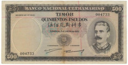 Timor - 500 Escudos - 2.1.1959 - P 25 - Sign. 9 - José Celestino Da Silva - Timor