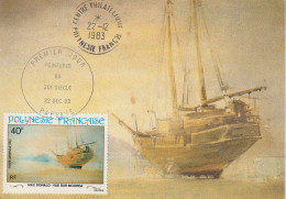 " VUE SUR MOOREA De MAC DONALD " Sur Carte Maximum De 1983. N° YT PA 178. Parfait état. CM à Saisir !!! - Briefe U. Dokumente