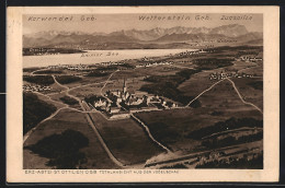 AK St. Ottilien O.S.B., Totalansicht Aus Der Vogelschau, Erz-Abtei, Karwendel, Wetterstein, Zugspitze - Zugspitze